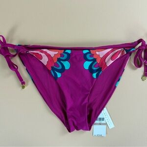 Trina Turk Pink and Blue Bikini with Floral Accents Size 12 NWT